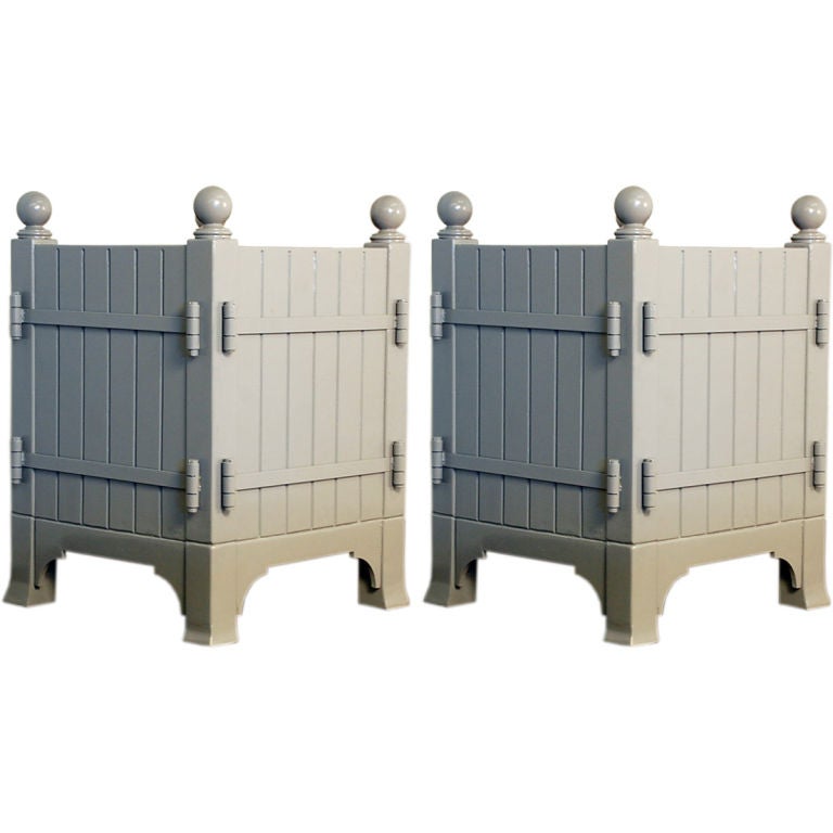 Pair of Tall Orangerie Planters