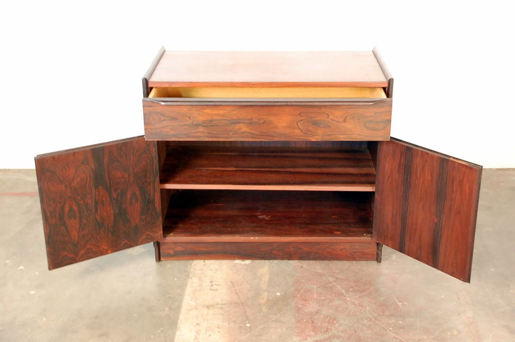 Mid-Century Modern Small Rosewood Freestanding or Wall-Mounted Cabinet by John Nyquist