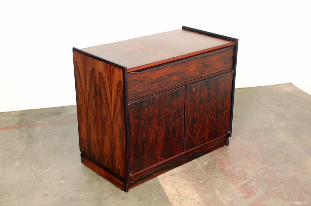 American Small Rosewood Freestanding or Wall-Mounted Cabinet by John Nyquist