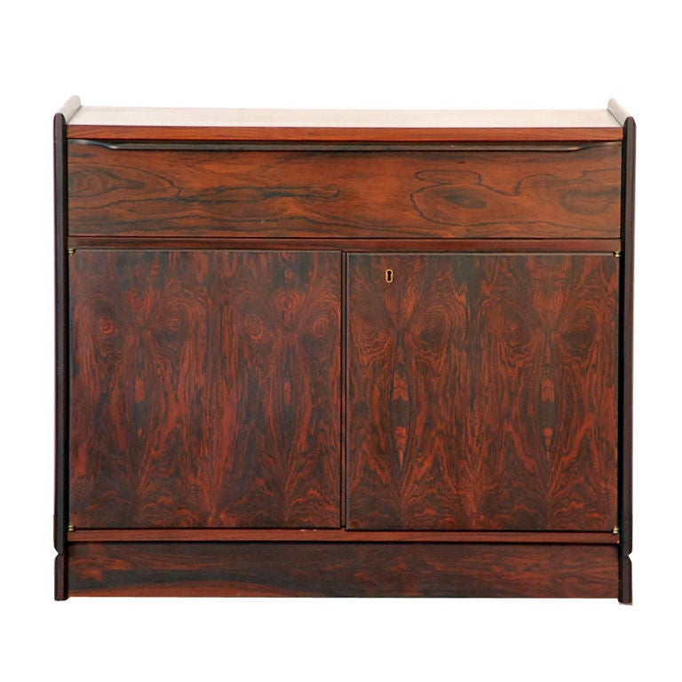 Small Rosewood Freestanding or Wall-Mounted Cabinet by John Nyquist