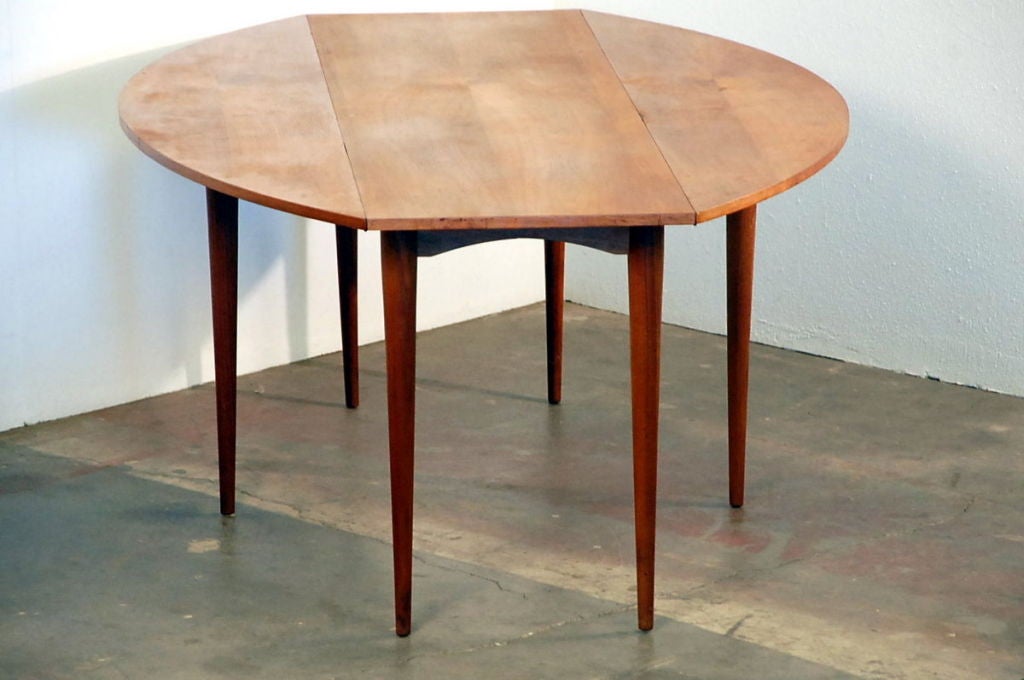 Oval drop-leaf dining table by Edward Wormley for Dunbar 2