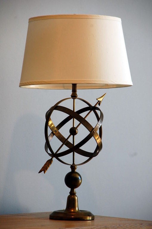 Astrolabe Gilt Bronze Table / Desk Lamp