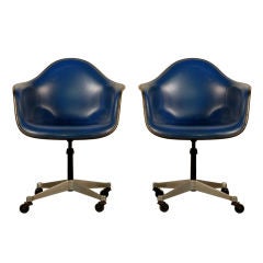 Pair of rare shell chairs from the original Eames office
