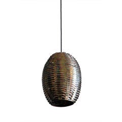 Wire mesh oval hanging light