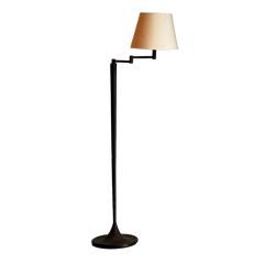 Articulated bronze floor lamp by Walter von Nessen