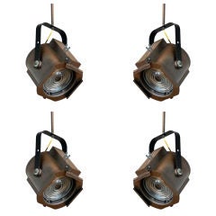Used Set of 4 Industrial Stage Lights