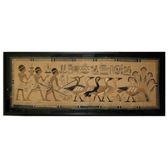 Egyptian Revival Period Framed Textile (GMD#2963)