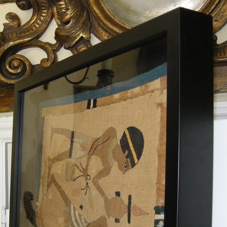 Egyptian Revival Period Framed Textile (GMD#2963)