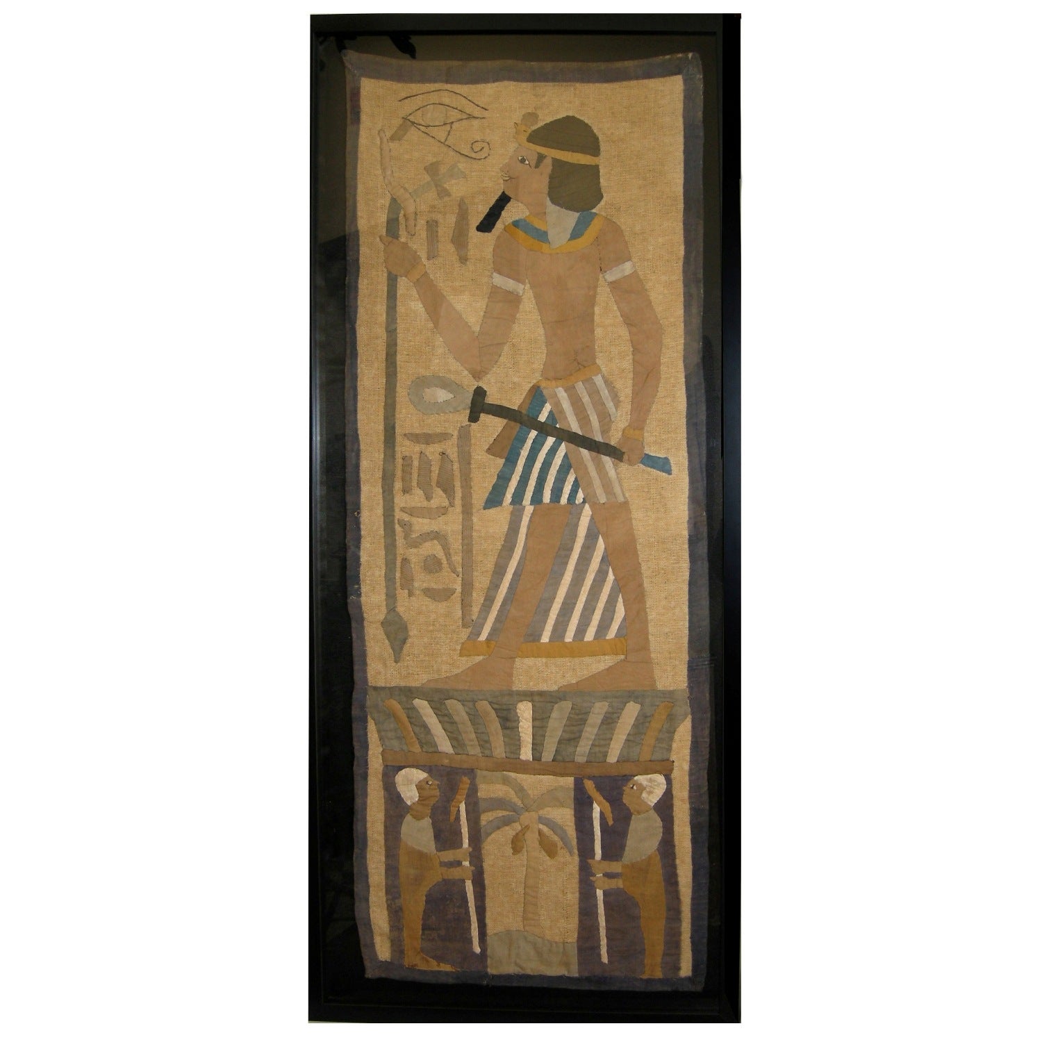 Egyptian Revival Period Framed Textile (GMD#2964) For Sale