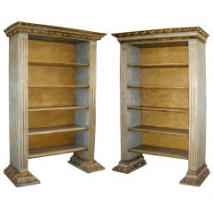 Antique Grand Scale Neo-Classic Style Shelving Units (GMD#2966AB)