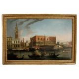 19th Century Italian Oil of Venice Canal 19th Century Italian Oil of Venice Canal