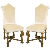 Pair Baroque Style Side Chairs (GMD#2593)