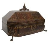 Victorian Tooled & Brass Jewelry Box (GMD#2600)