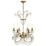 Neo-Classic Style Crystal 
Gilded Metal Chandelier (GMD#2607)