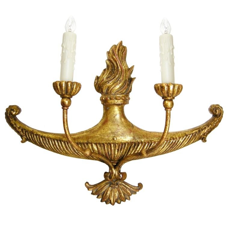 Pair Oil Lamp Form Sconces (GMD#1735)