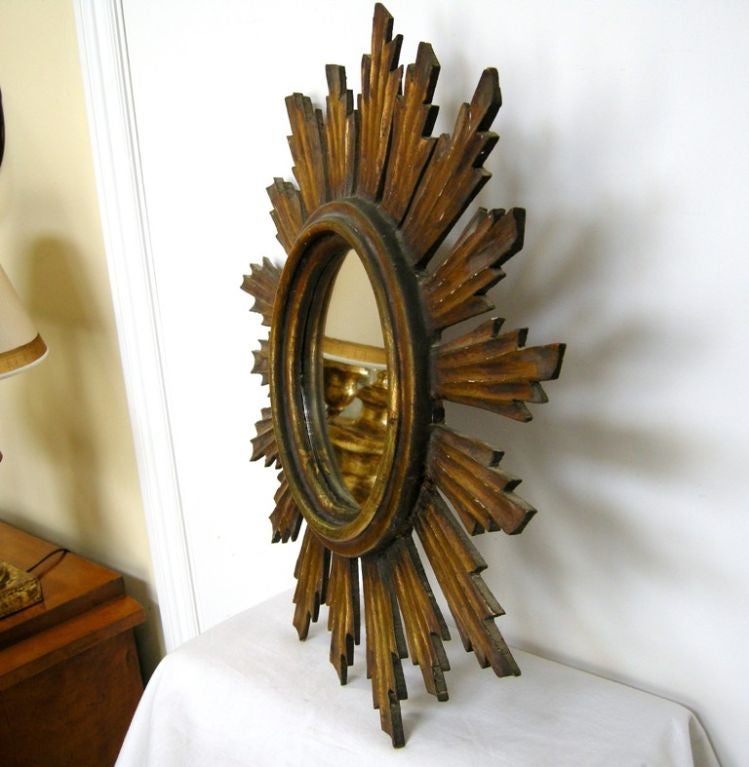 Wood Sunburst Mirror (GMD#2640)