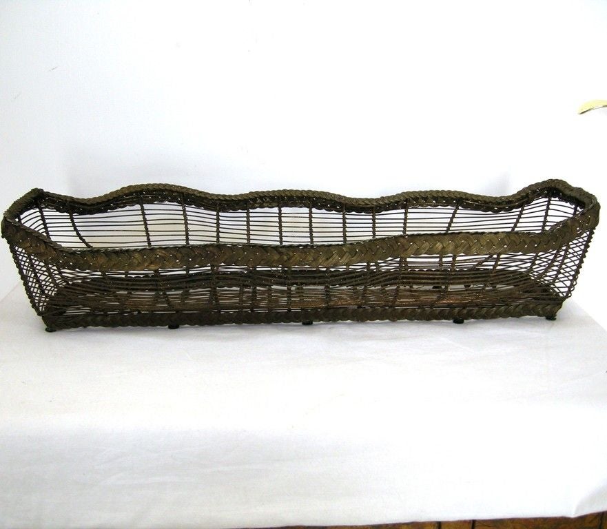 20th Century Braided Bronze Wire Basket (GMD#2590)