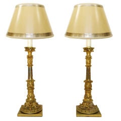 Pair Louis XVI Style Candlestick Lamps (GMD#2658)