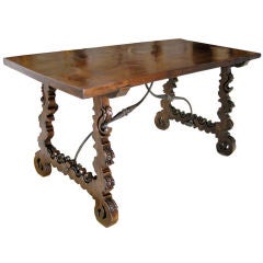Antique 18th C. Spanish Walnut 
Iron Table (GMD#2659)
