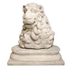 19th C. Cast Stone Lion Head (GMD#2696)