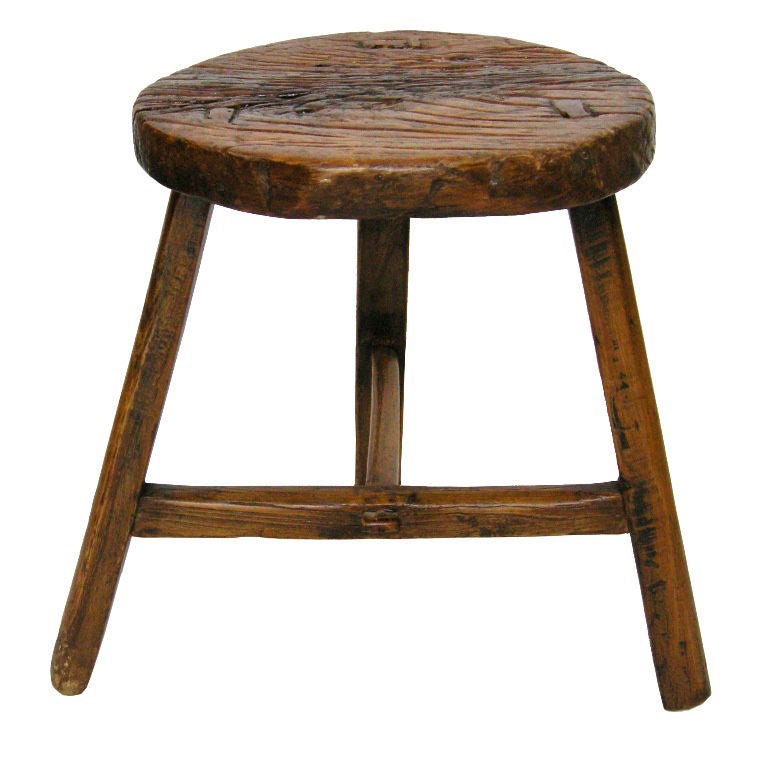 Elmwood Milking Stool (GMD#2742)