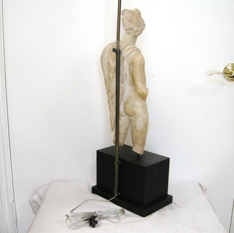 Alabaster Apollo Statue Lamp (GMD#2511) For Sale 3