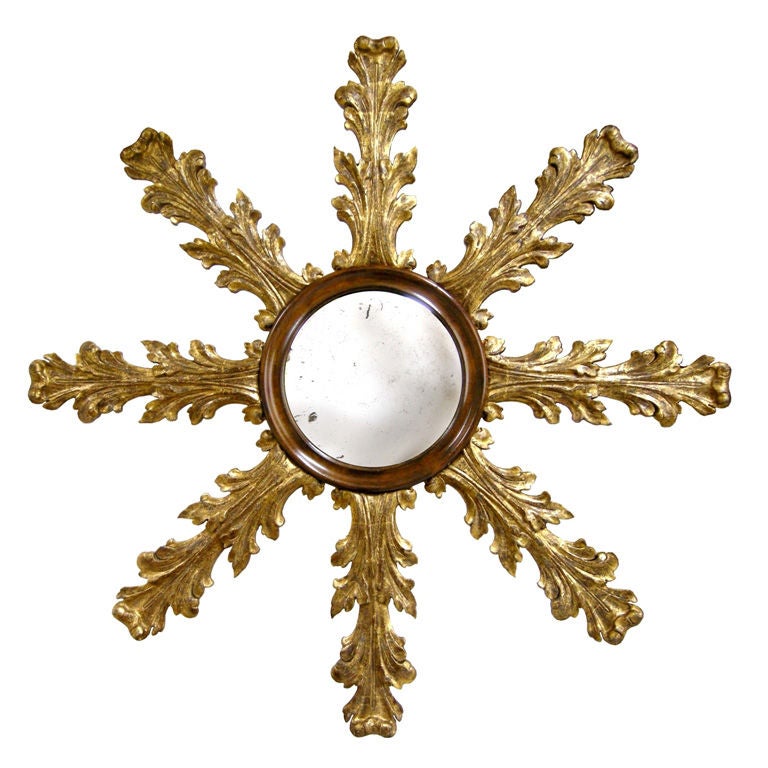 Acanthus Leaf Form Sunburst Mirror (GMD#2793) For Sale