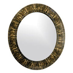Faux Horn Oval Mirror (GMD#2802)