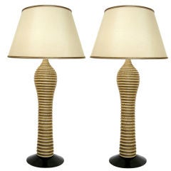 Pair Mid-Century Tall Table Lamps (GMD#2836)