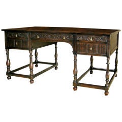 Antique Oak 5-Dawer Desk (GMD#2842)