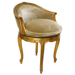 Antique Louis XV Style Swivel Vanity Chair (GMD#2844)