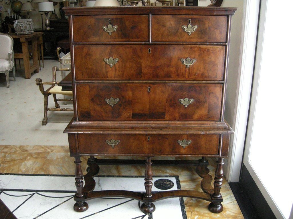 English William & Mary Chest on Stand (GMD#2847) For Sale