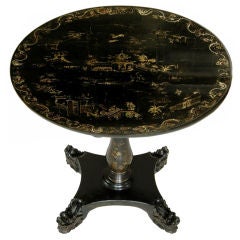 Antique Japanned Tilt Top Table (GMD#2852)