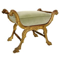 Giltwood 
Velvet Bench (GMD#2853)