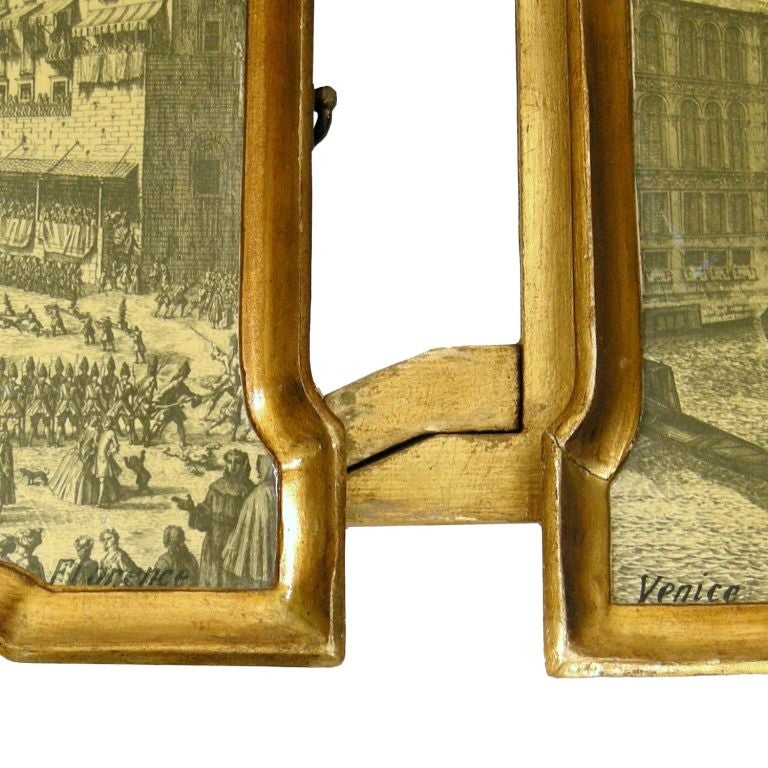 Set of Italian Folding Trays on Stand (GMD#2884) In Good Condition In Los Angeles, CA