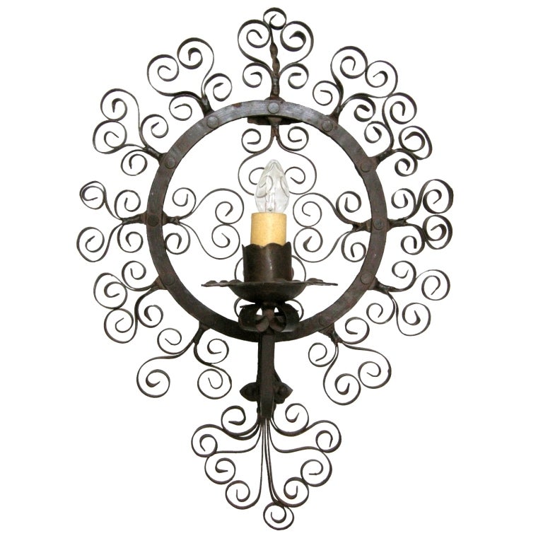 Pair Iron Filigree Sconces (GMD#2901)