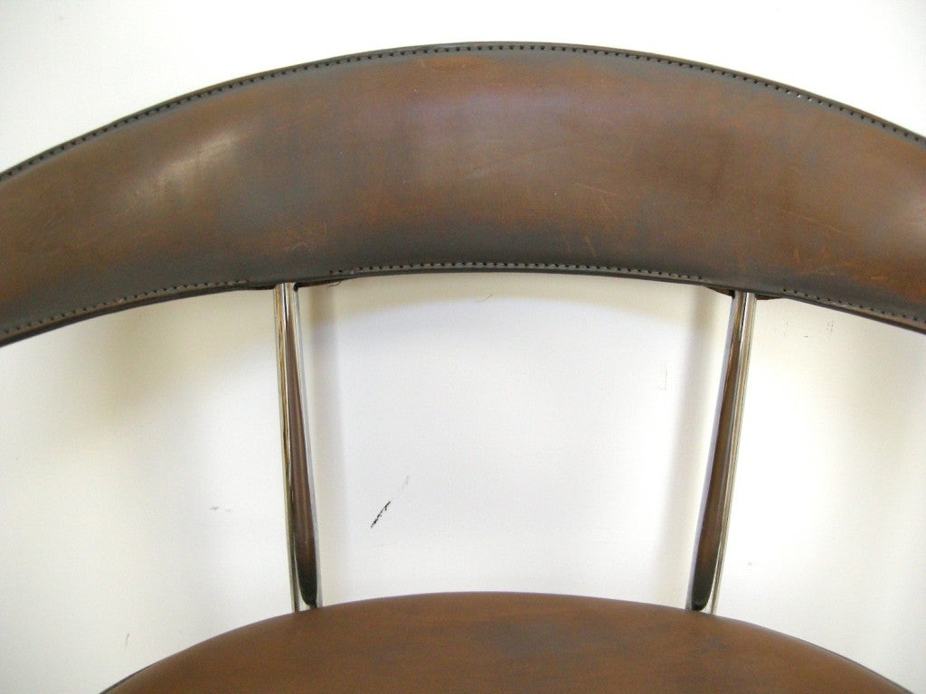 Metal Set of 4 Italian Arm Chairs by G.Vegni+G.Gualtierotti (GMD#2905)