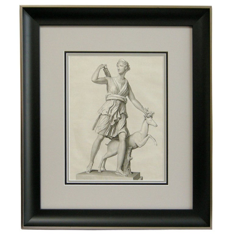 19th Century Engraving of "Diana at the Hunt" (GMD#2897) For Sale