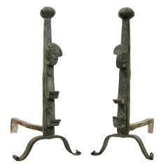 Pair Antique Petite Andirons (GMD#2908)