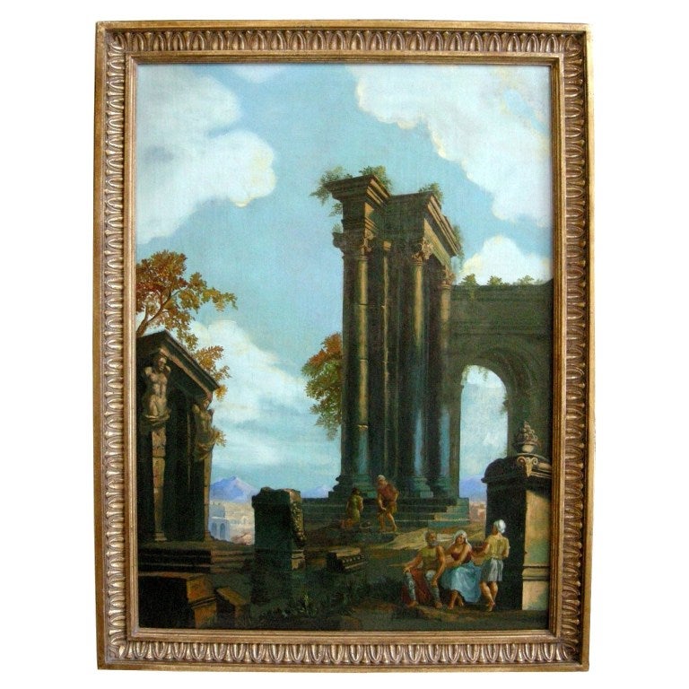 Antique Decorative Oil Painting with Frame (GMD#2913)