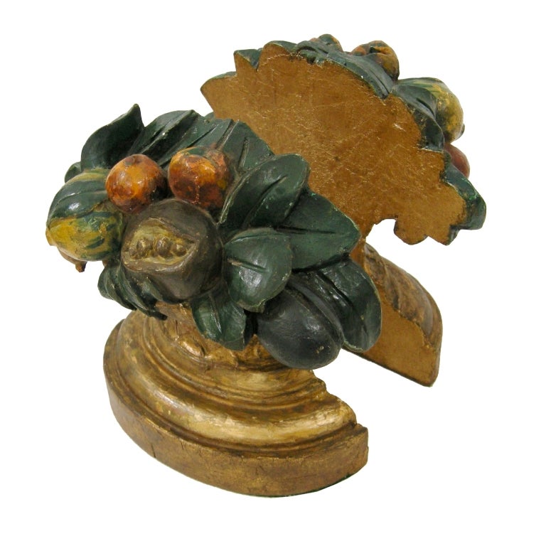 Pair Fruit Basket Motif Bookends (GMD#2932)