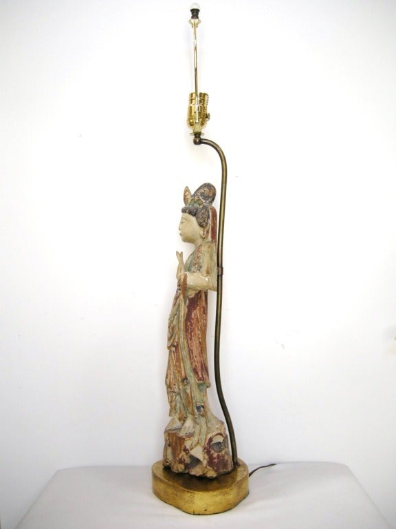 Quan Yin Figure Lamp (GMD#2936) In Good Condition For Sale In Los Angeles, CA