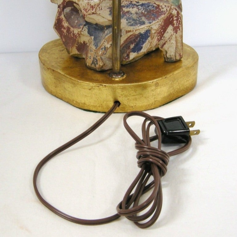 Wood Quan Yin Figure Lamp (GMD#2936) For Sale