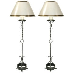Pair Torchiere Floor Lamps (GMD#1957)