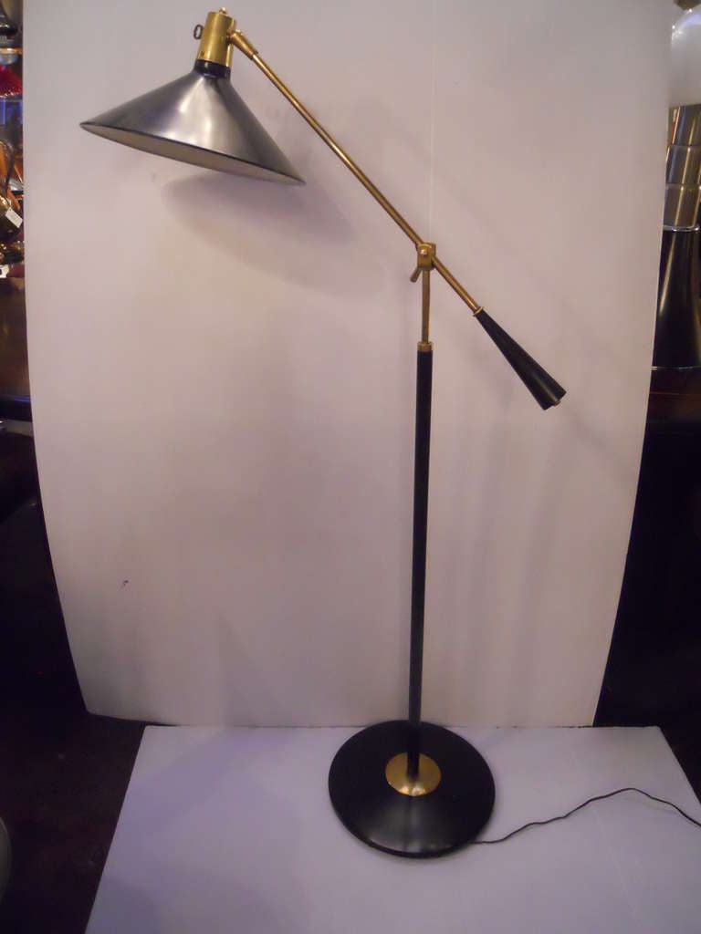 Great Stilnovo swing arm floor lamp.  The height is adjustable.

67