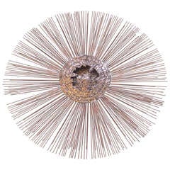 Fantastic Curtis Jere Sunburst Wall Sculpture