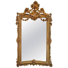 Antique Grand French Gilt Mirror