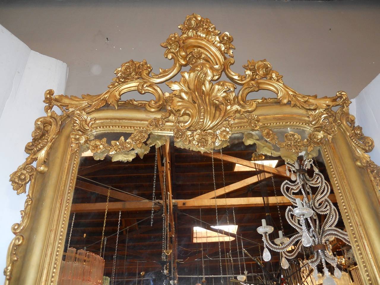 Grand French Gilt Mirror 3