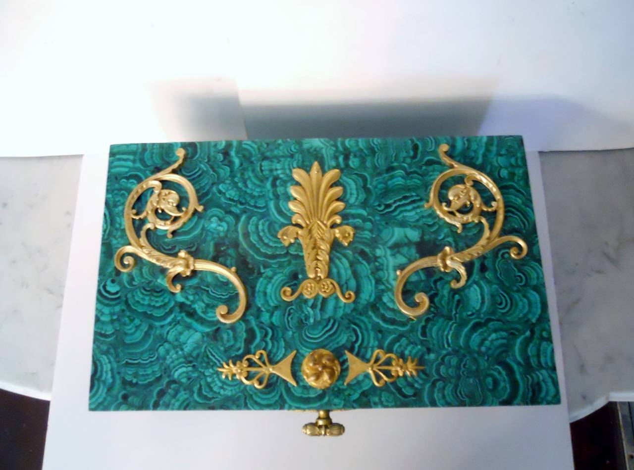 Impressive Russian Malachite Box 1