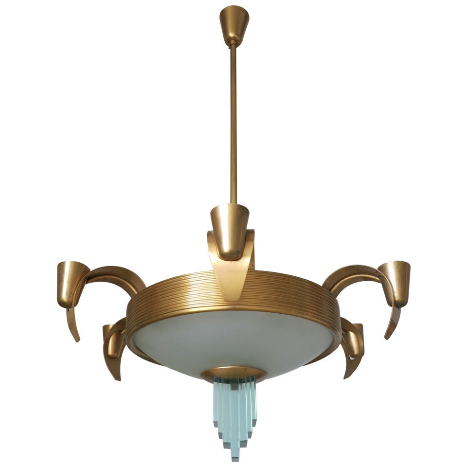 Stunning Jean Perzel Deco Chandelier